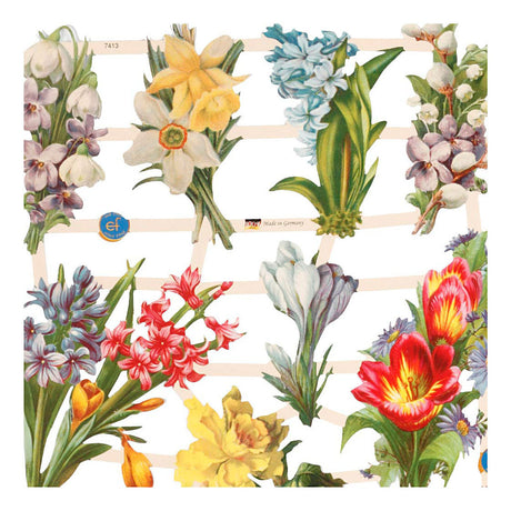 Creativ Company Vintage Pictures Spring Flowers, 2 Hojas