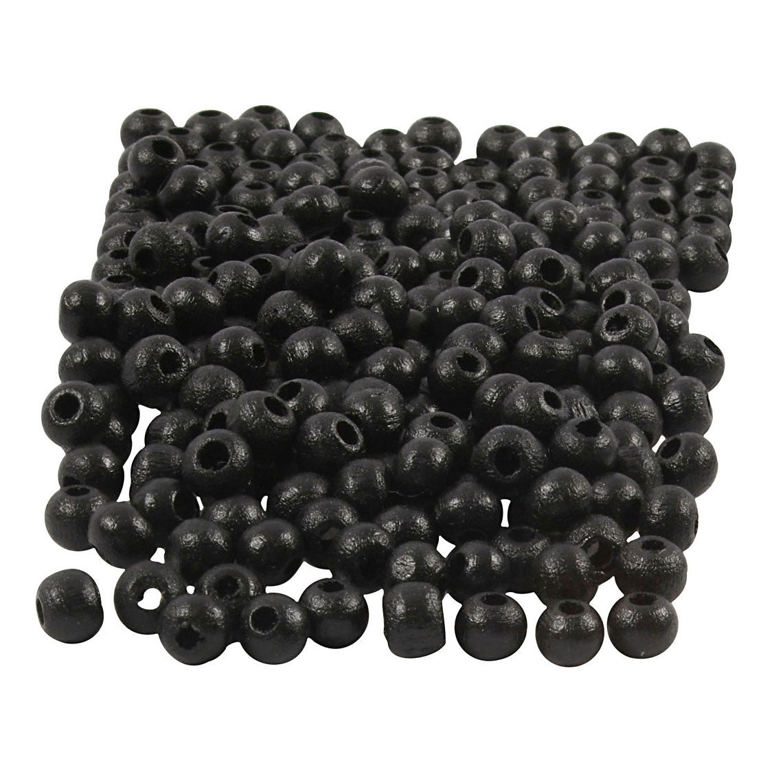Creativ company cc cuentas de madera 5 mm negro 150 piezas