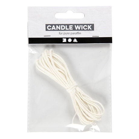 Creativ Company Wick para bautizado (diapositiva 22-30 mm) y velas de fundición (diapositiva 60-80 mm), 3m