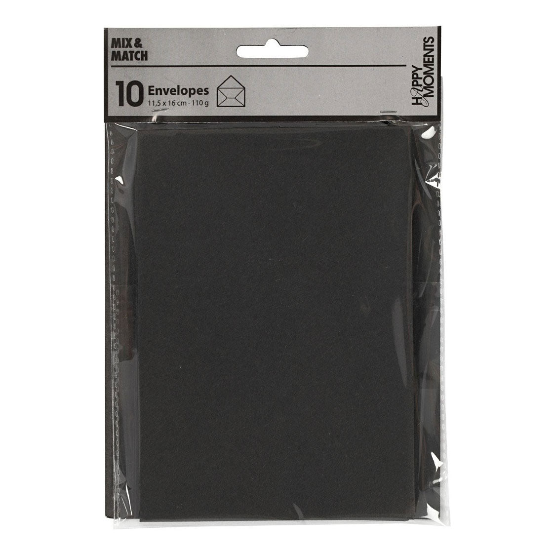 Creativ Company Envelope Black, 11.5x15cm, 10º.
