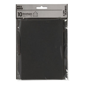 Creativ Company Envelope Black, 11.5x15cm, 10º.