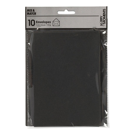 Creativ Company Envelope Black, 11.5x15cm, 10º.