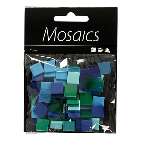 Creativ Company Mini Mosaic Blue Green 10x10 mm, 25 gramos