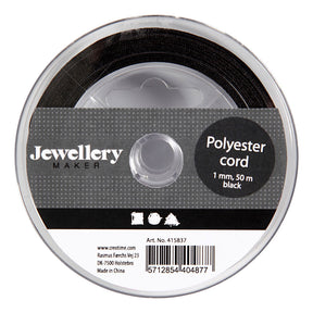 Empresa creativa https: www.cchobby.nl cordón-de-poliéster-espesor-1-mm-negro-50-m-1-rollo