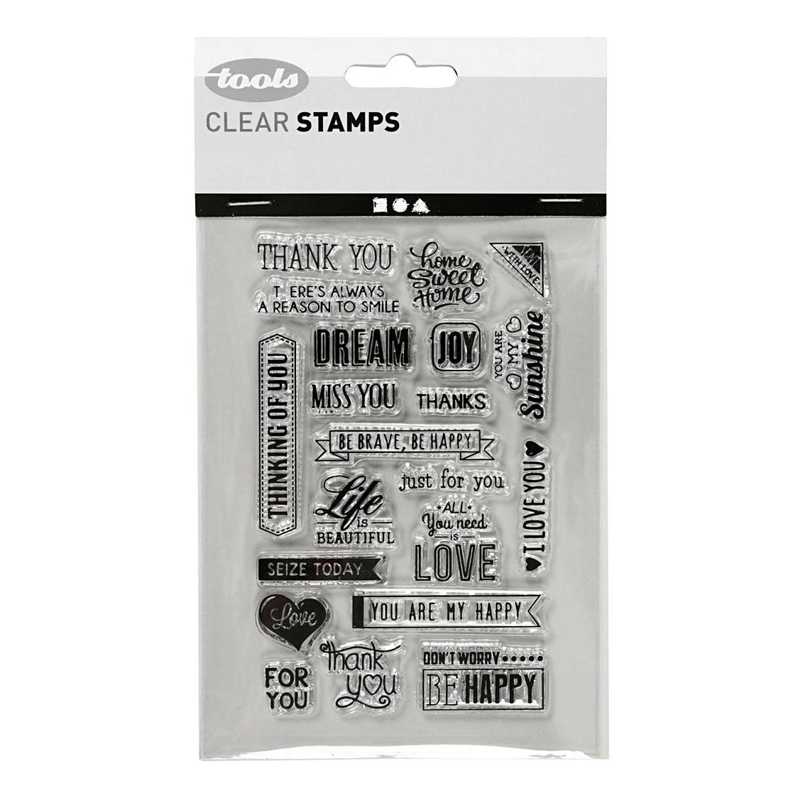 Creativ Company Silicone Stamps Texto en inglés. 1 hoja