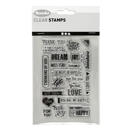 Creativ Company Silicone Stamps Texto en inglés. 1 hoja