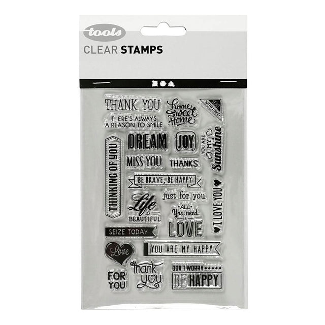 Creativ Company Silicone Stamps Texto en inglés. 1 hoja