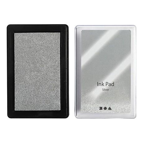 Tinta para sellos Creativ Company, plata, h: 2 cm, dimensiones 9x6 cm, 1 unidad