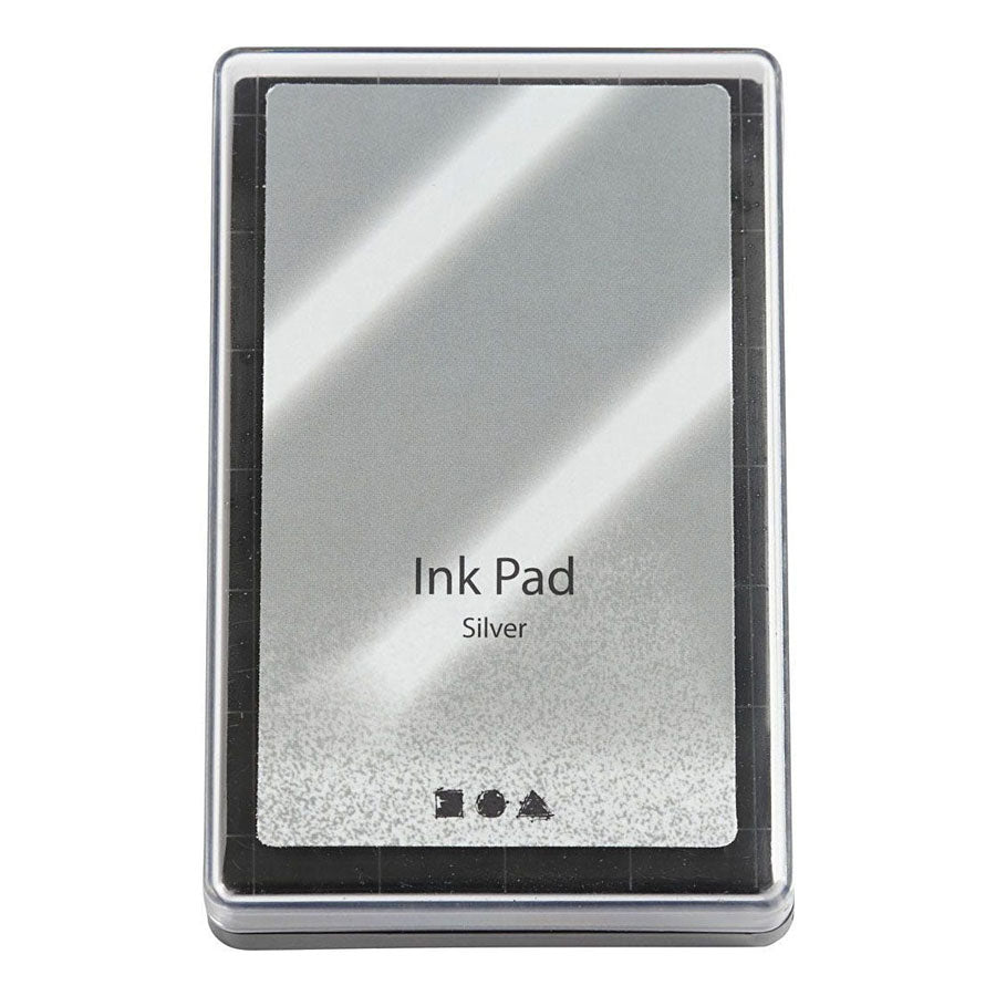 Tinta para sellos Creativ Company, plata, h: 2 cm, dimensiones 9x6 cm, 1 unidad