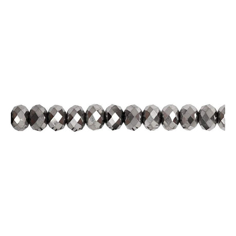Beads Facet Beads Metallic Gray, 100º.
