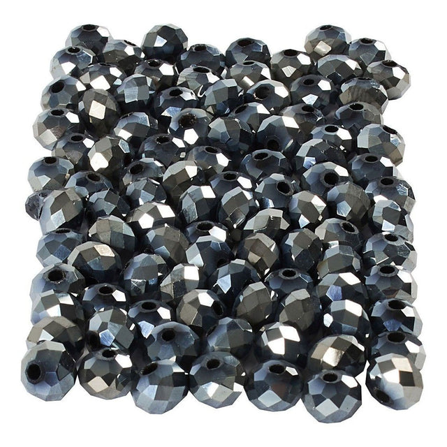 Creativ Company Facet Beads Metallic Black, 100º.
