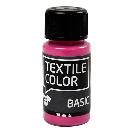 Pintura textil semi -cubierta de color textil de la empresa de creativ - rosa, 50 ml
