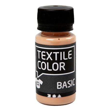 Creativ Company Textil Color semi -cubo de pintura textil - beige ligero, 50ml