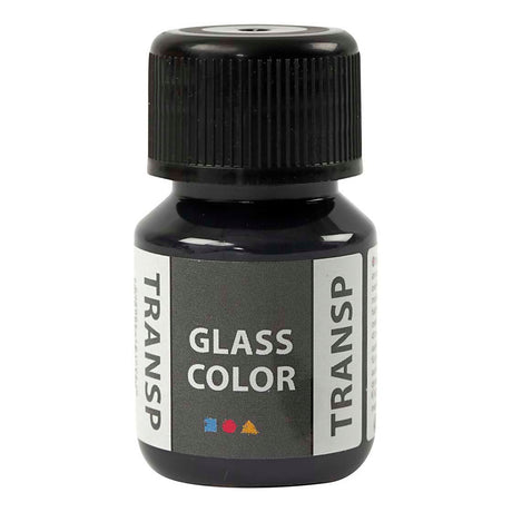 Pintura transparente del color de vidrio de la empresa de creativ - negro, 30 ml