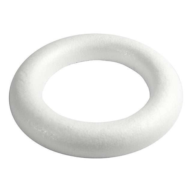 Creativ Company Styropor Ring White con espalda plana, 35 cm