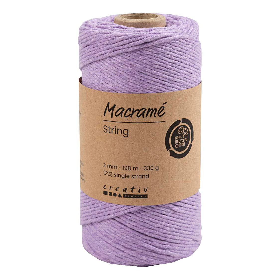Creativ company cordón macramé 2 mm 198 m violeta