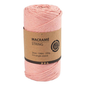 Creativ Company MacRame Cord - Pink, 198m