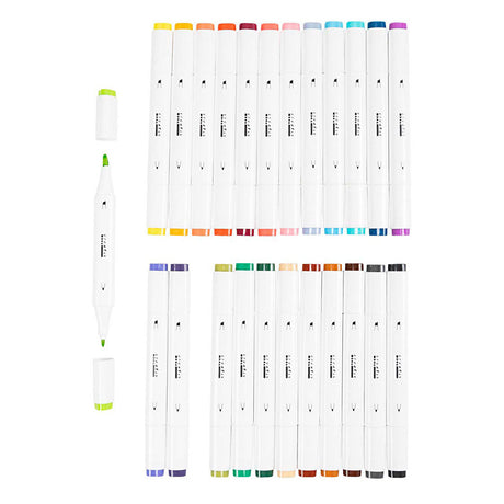 Colores de bolígrafos de dibujo Creativ Company, 24 uds. doble cara