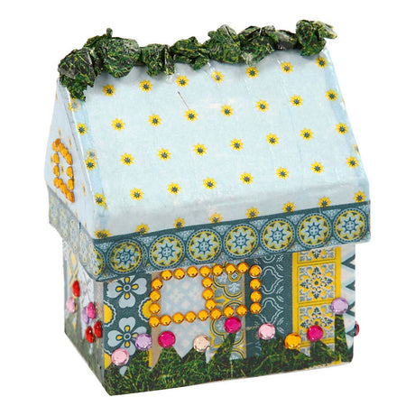 Casas de la empresa Creativ de papel maché, juego de 4