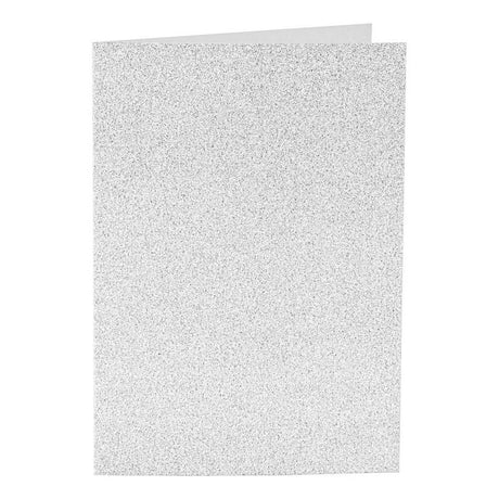 Tarjetas de empresa y sobres Creativ 10,5x15cm plata brillante - 4 uds.