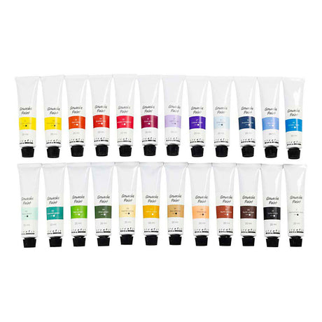 Pintura gouache de la empresa Creativ varios colores - 24x20ml.