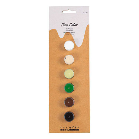 Creativ company plus color pintura acrílica colores naturales - 6x5ml.