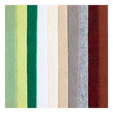 Creativ company hobby fieltro a4 espesor 2mm colores naturales - 10 uds.