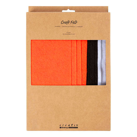 Creativ company hobby fieltro a4 espesor 2mm colores otoñales - 10 uds.