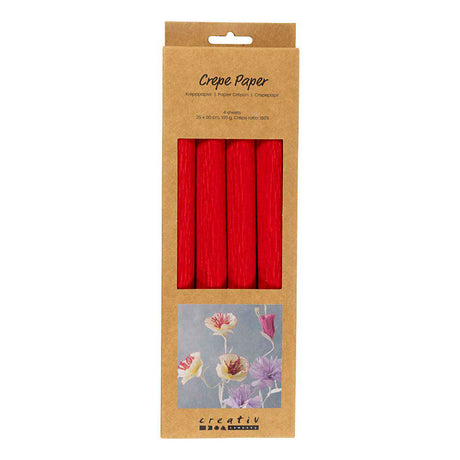 Papel crepé Creativ company rojo - 4 uds.