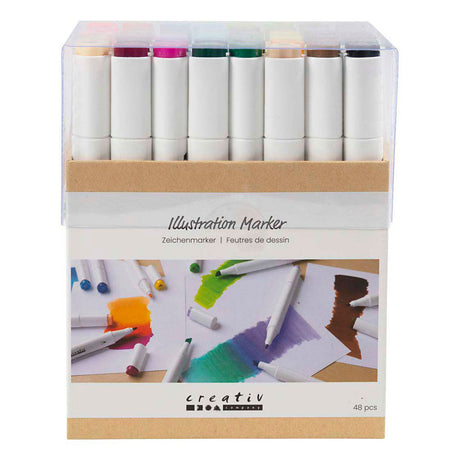 Empresa creativa https: www.cchobby.nl marcador de dibujo-espesor de línea-1-8-mm-colores-estándar-48-piezas-1-caja