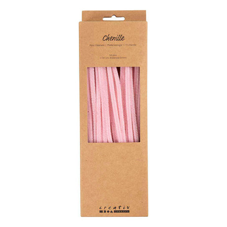 Creativ company alambre de chenilla rosa material para manualidades 50 piezas de 6 mm x 30 cm.