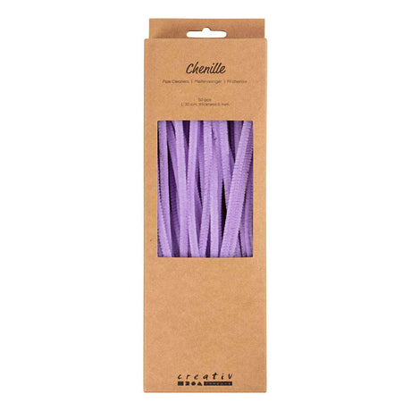 Creativ company alambre de chenilla material para manualidades morado 50 piezas de 6 mm x 30 cm.