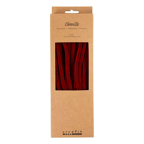 Creativ company chenilla 6mm x 30cm rojo oscuro - 50 uds.