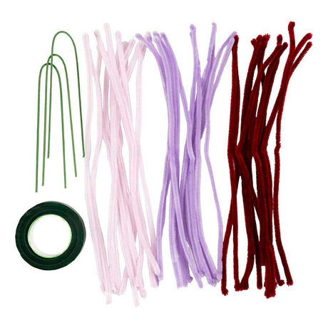 Empresa creativa https: www.cchobby.nl mini-hobbyset-flowers-from-chenille-wire-lily-light-pink-light-purple-dark-red-1-box