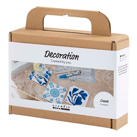 Empresa creativa https: www.cchobby.nl mini-hobbyset-decoration-porcelain-posavasos-azul-1-box