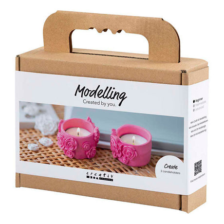 Empresa creativa https: www.cchobby.nl mini-hobbyset-boetseren-theelichthouders-roze-1-doos