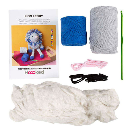 Empresa creativa https: www.cchobby.nl hobbyset-amigurumi-lion-navy blue-light grey-1-box