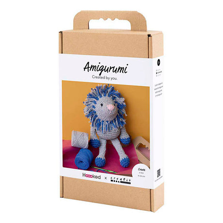 Empresa creativa https: www.cchobby.nl hobbyset-amigurumi-lion-navy blue-light grey-1-box