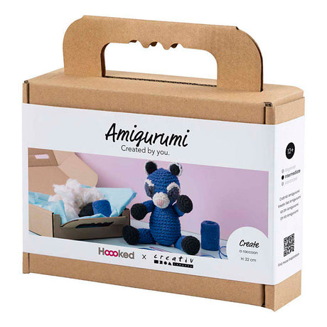 Empresa creativa https: www.cchobby.nl hobbyset-amigurumi-raccoon-black-blue-1-doos