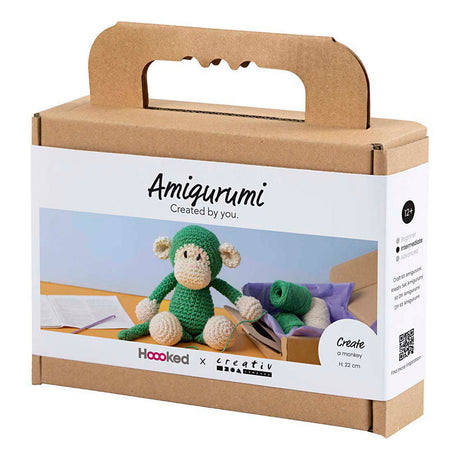 Empresa creativa https: www.cchobby.nl hobbyset-amigurumi-aap-groen-off-white-1-doos
