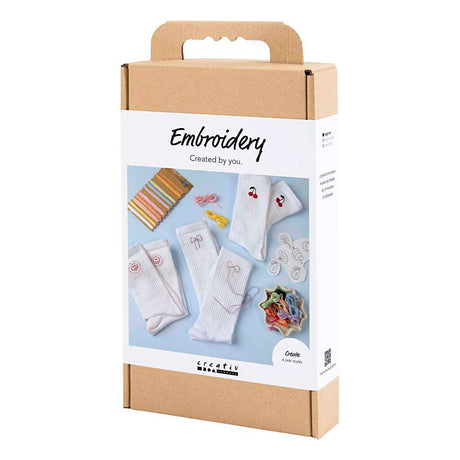 Empresa creativa https: www.cchobby.nl hobbyset-embroidery-socks-white-1-box