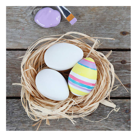 Creativ company huevos de plástico en cartón de huevos 6cm - 12 uds.