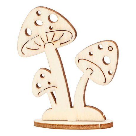 Creativ empresa diy figuras de madera liebres, arboles y setas