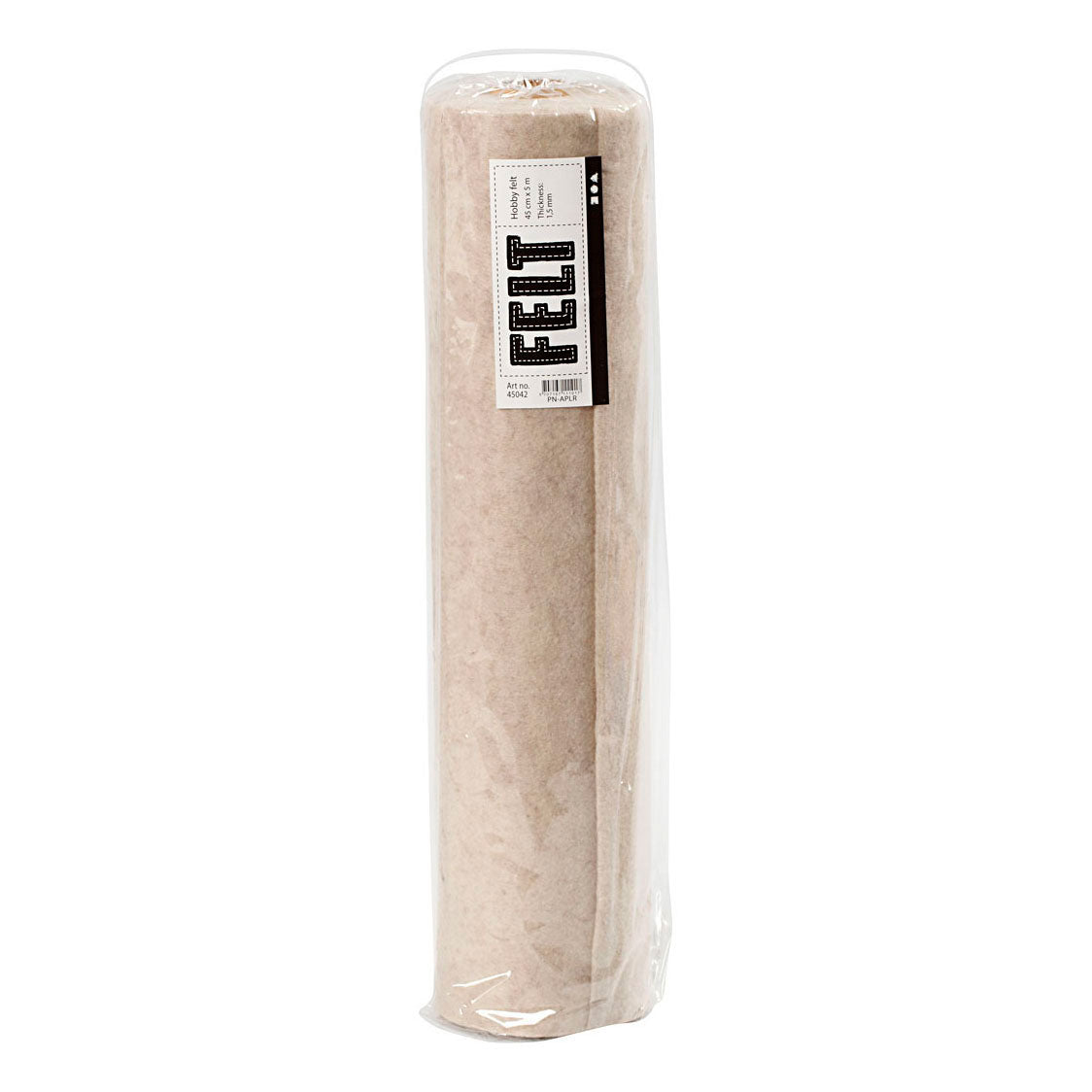 Creativ company hobbyvilt gemeleerd 45cm creme - 5 meter