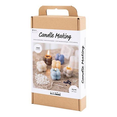 Empresa creativa https: www.cchobby.nl hobbyset-candle-making-bubble-soya-candle-beige-lightblue-creme-1-box
