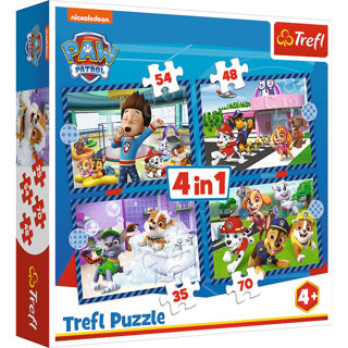 Puzzle sans marque sin marca 4 en 1 patrulla canina 35+48+54+70 piezas (6034650)