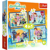 Trefl puzzel 4 in 1 zootopia 35+48+54+70 stukjes | 2 stuks