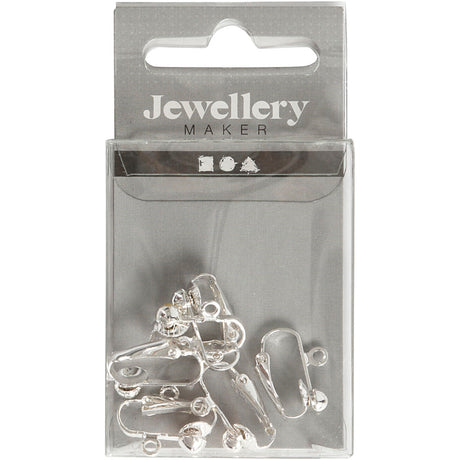 Empresa creativa https: www.cchobby.nl pendientes-de-clip-l-16-5-mm-b-1-5-mm-tamaño del agujero-1-6-mm-plateado-6-piezas-1-caja