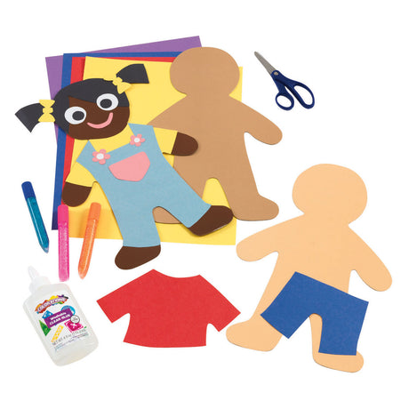 Coloraciones: colores como yo, formas de personas grandes, juego de 24 (4 colores)