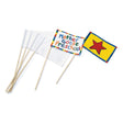 Coloraciones - banderas de lona con palo blanco, juego de 12